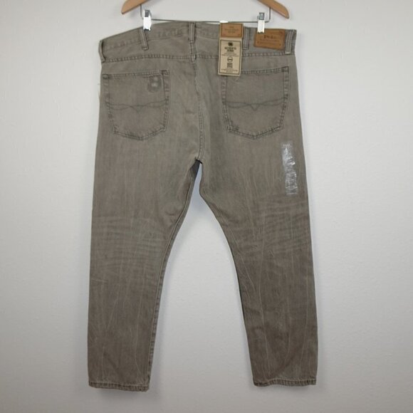 Polo Ralph Lauren Jeans Men's 40x30 Sullivan Slim Distressed Repaired Gray Denim - Picture 4 of 9